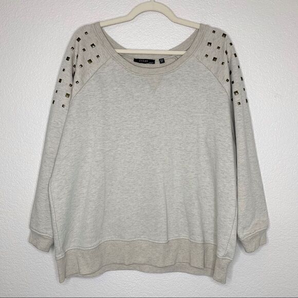 Cyrus Women Size 2X Stud Embellished Long Sleeves Sweater - Picture 1 of 10